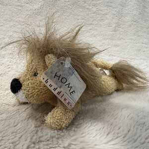 Russ Home Buddies Zulu Brown Plush Terry Cloth Lion Stuffed Animal 7" Bean Bag